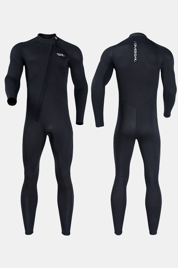 1.5MM Oblique Front Zipper Warm Surfing One-Piece Cold-Proof Diving Suit For Men